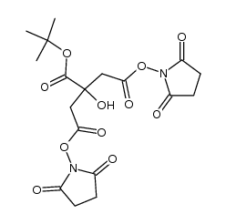 2-tert-butyl-1,3-di-N-(hydroxyl) succinimidyl citrate结构式