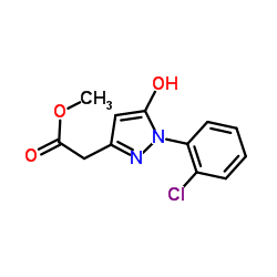 Methyl [1-(2-chlorophenyl)-5-hydroxy-1H-pyrazol-3-yl]acetate结构式
