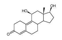11β,17β-Dihydroxy-19-norandrosta-4,9(10)-dien-3-on结构式