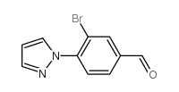 3-溴-4-(1-吡唑基)苯甲醛结构式