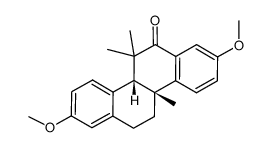 2,8-dimethoxy-5,5,10b-trimethyl-cis-4b,10b,11,12-tetrahydrochrysen-6(5H)-one结构式