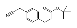 tert-butyl 3-[4-(cyanomethyl)phenyl]propanoate结构式