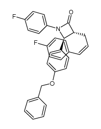(3R,4S)-4-[4-(benzyloxy)phenyl]-1-(4-fluorophenyl)-3-[(Z)-3-(4-fluorophenyl)allyl]azetidin-2-one Structure