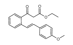 (E)-ethyl 3-(2-(4-methoxystyryl)phenyl)-3-oxopropanoate结构式