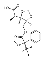 (2'R,2S,3R,4S)-5-[2'-methoxy-2'-(trifluoromethyl)phenylacetoxy]-2,3,4-trimethyl-3,4-methylenedioxypentanoic acid结构式