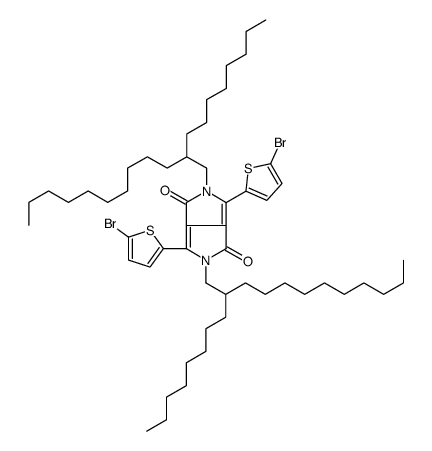 3,6-双(5-溴噻吩-2-基)-2,5-双(2-辛基十二烷基)吡咯并[3,4-c]吡咯-1,4(2H,5H)-二酮结构式