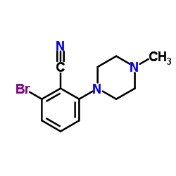 2-Bromo-6-(4-methyl-1-piperazinyl)benzonitrile结构式