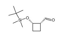(1R,2S)-2-(t-butyldimethylsiloxy)cyclobutanecarboxaldehyde Structure