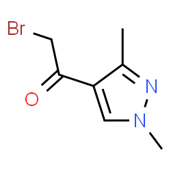 2-溴-1-(1,3-二甲基-1H-吡唑-4-基)乙酮结构式