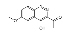 6-methoxy-4-hydroxy-3-acetylcinnoline Structure