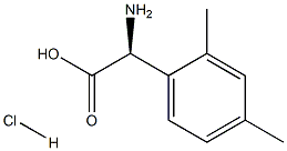 (S)-2-氨基-2-(2,4-二甲基苯基)乙酸盐酸盐结构式