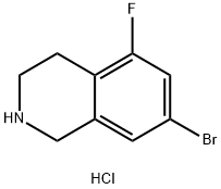 7-溴-5-氟-1,2,3,4-四氢异喹啉盐酸盐结构式