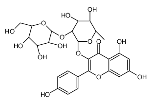 kaempferol-3-O-glucosyl(1-2)rhamnoside structure