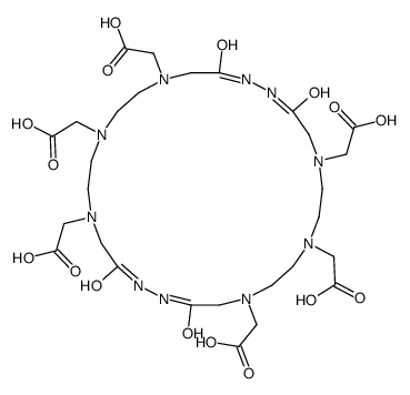 2-[5,11,18,21,24-pentakis(carboxymethyl)-3,13,16,26-tetraoxo-1,2,5,8,11,14,15,18,21,24-decazacyclohexacos-8-yl]acetic acid Structure