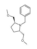 (2S,4S)-N-benzyl-2,5-bis(methoxymethyl)pyrrolidine结构式
