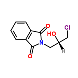 (S)-2-(3-氯-2-羟基丙基)异吲哚-1,3-二酮结构式