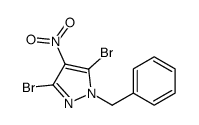 1-benzyl-3,5-dibromo-4-nitro-1H-pyrazole Structure