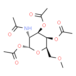 2-Acetylamino-6-O-methyl-2-deoxy-α-D-galactopyranose 1,3,4-triacetate结构式