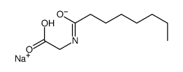 sodium,2-(octanoylamino)acetate Structure