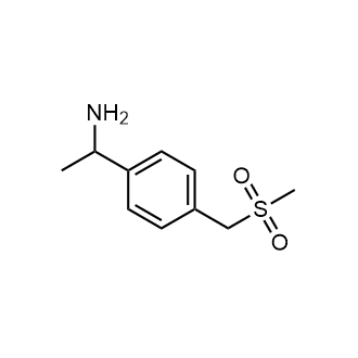 1-(4-((甲基磺酰基)甲基)苯基)乙-1-胺结构式