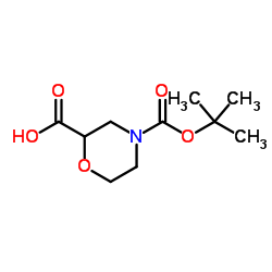 4-Boc-2-吗啉甲酸结构式