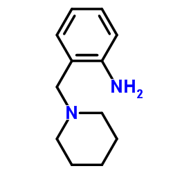 2-(哌啶-1-基甲基)苯胺结构式