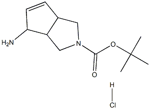 4-氨基-六氢环戊基并[C]吡咯-2-甲酸叔丁酯盐酸盐结构式