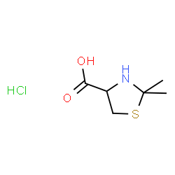 L-2,2-二甲基硫代脯氨酸盐酸盐结构式