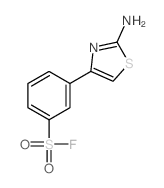 Benzenesulfonylfluoride, 3-(2-amino-4-thiazolyl)- Structure