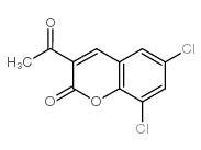3-乙酰基-6,8-二氯-2H-色烯-2-酮结构式