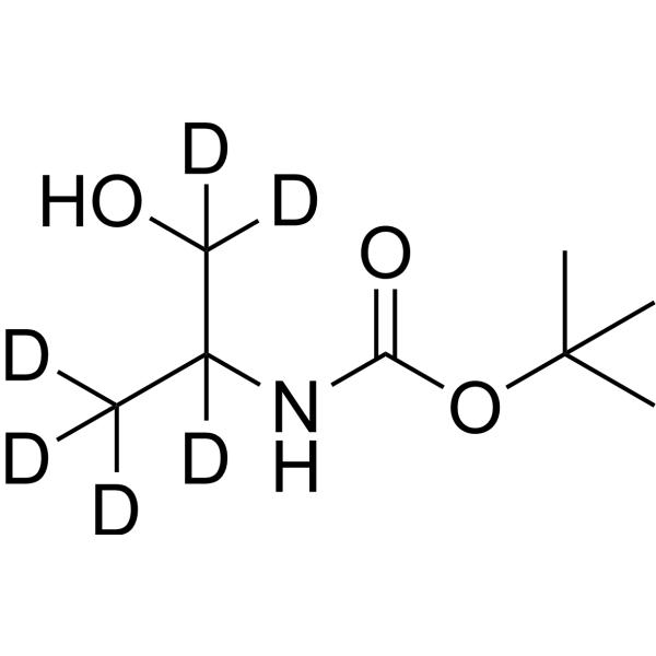 tert-Butyl (1-hydroxypropan-2-yl)carbamate-d6 Structure