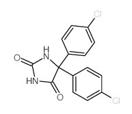 2,4-Imidazolidinedione,5,5-bis(4-chlorophenyl)-结构式