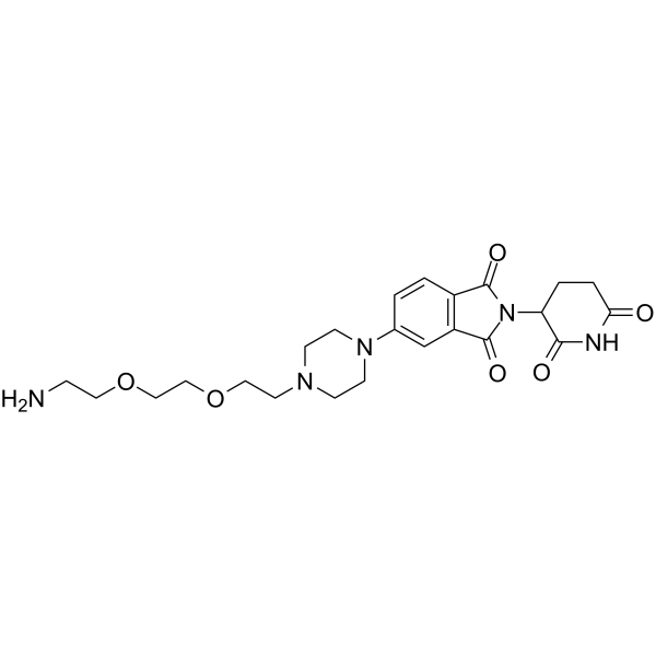 Thalidomide-Piperazine-PEG2-NH2结构式