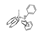 (triphenylphosphine)(2,2'-bipyridine)copper(I) iodide Structure