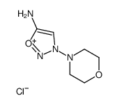 3-morpholin-4-yloxadiazol-3-ium-5-amine,chloride Structure