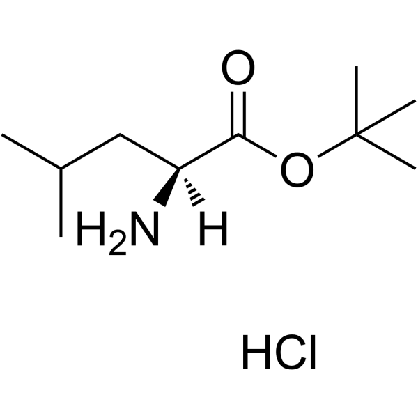L-亮氨酸叔丁酯盐酸盐结构式