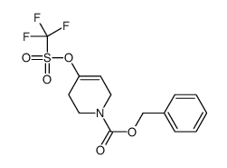 1(2H)-Pyridinecarboxylic acid, 3,6-dihydro-4-[[(trifluoromethyl)sulfonyl]oxy]-, phenylmethyl ester Structure