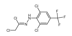 N'-(2,6-dichloro-4-trifluoromethylphenyl)-chloroacetohydrazonoyl chloride结构式