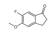 6-氟-5-甲氧基-2,3-二氢-1H-茚-1-酮结构式