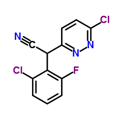 (2-Chloro-6-fluorophenyl)(6-chloro-3-pyridazinyl)acetonitrile Structure