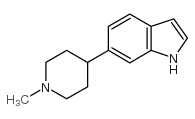 6-(1-甲基哌啶-4-基)-1H-吲哚结构式