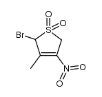 2-bromo-3-methyl-4-nitro-3-thiolene 1,1-dioxide Structure
