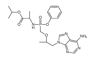 propan-2-yl (2S)-2-[[1-(6-aminopurin-9-yl)propan-2-yloxymethyl-phenoxyphosphoryl]amino]propanoate Structure