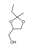 (2-ethyl-2-methyl-1,3-dioxolan-4-yl)methanol结构式