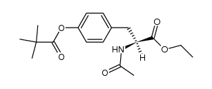 (S)-4-(2-acetamido-3-ethoxy-3-oxopropyl)phenyl pivalate结构式