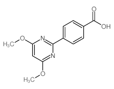 4-(4,6-二甲氧基嘧啶-2-基)苯甲酸结构式