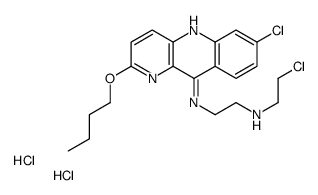 N'-(2-butoxy-7-chlorobenzo[b][1,5]naphthyridin-10-yl)-N-(2-chloroethyl)ethane-1,2-diamine,dihydrochloride Structure