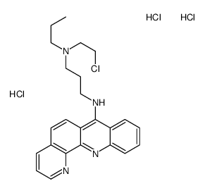 3-(benzo[b][1,10]phenanthroline-1,12-diium-7-ylamino)propyl-(2-chloroethyl)-propylazanium,trichloride结构式