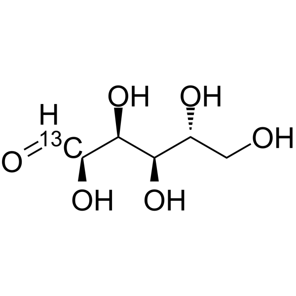 D-葡萄糖-1-13C结构式