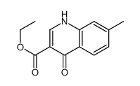 ethyl 7-methyl-4-oxo-1H-quinoline-3-carboxylate结构式